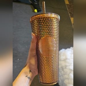 RARE RETIRED LIMITED Starbucks Honeycomb Gold Copper Studded Tumbler Venti 2020